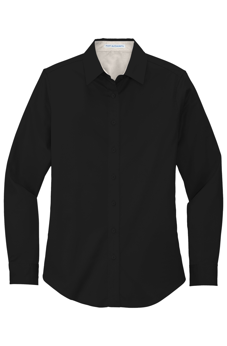 Womens Long Sleeve Easy Care Shirt - dark colors - embroidery